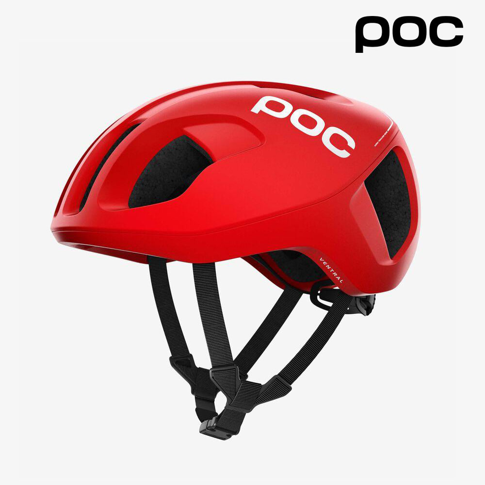 POC 벤트럴 스핀 자전거 헬멧  프리스메인 레드